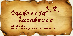 Vaskrsija Kušaković vizit kartica